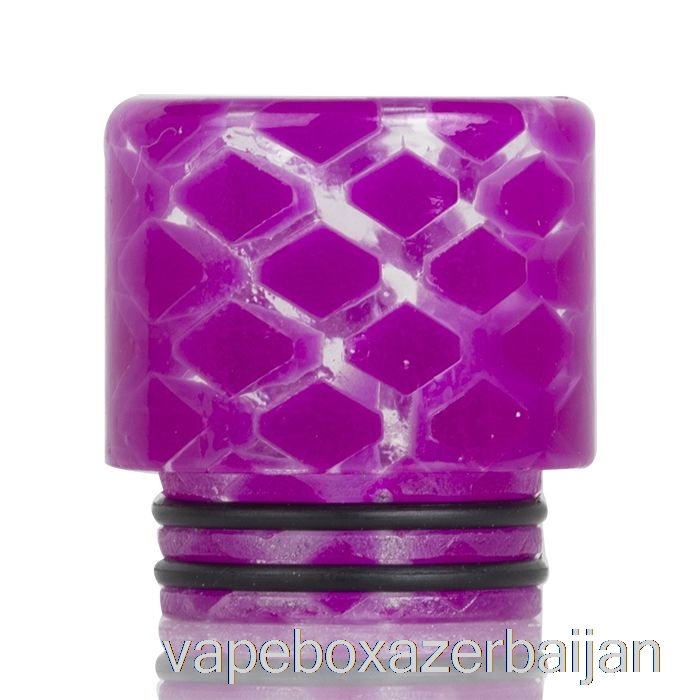 Vape Smoke 810 Clear Snakeskin Resin Drip Tip Light Purple